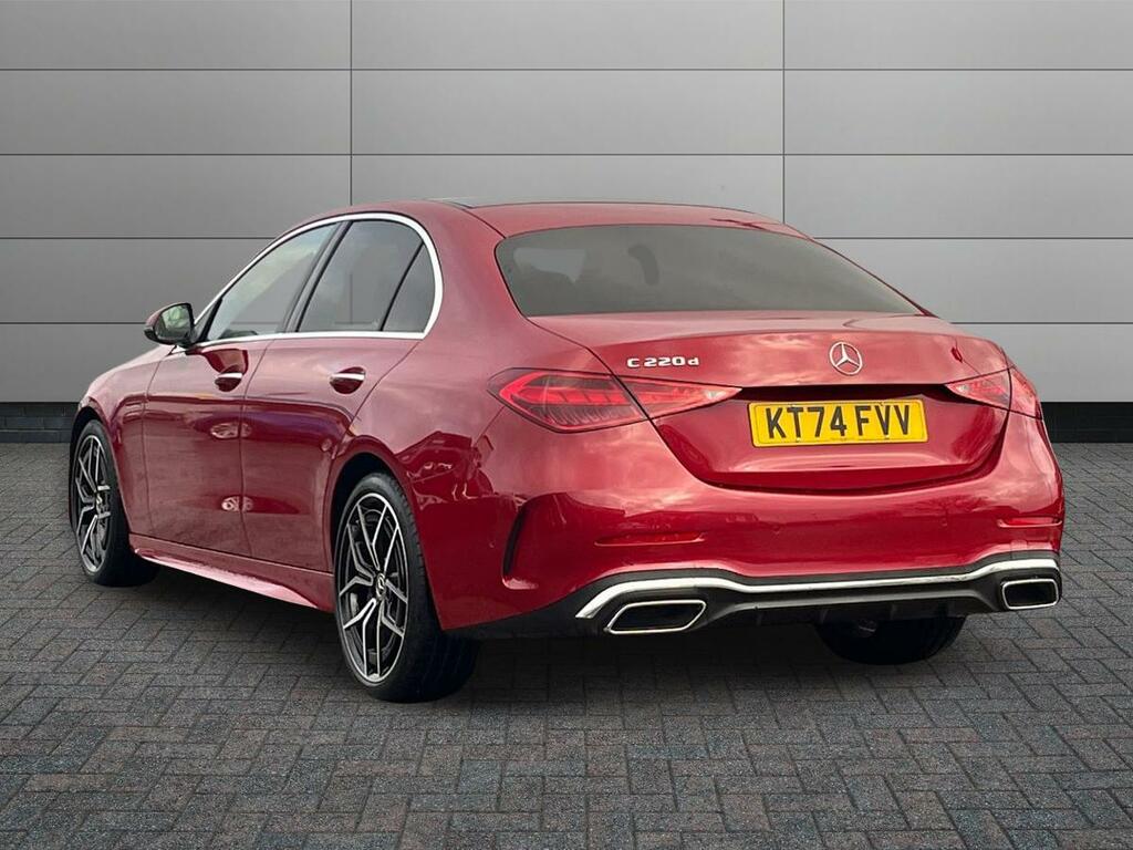 Mercedes-Benz C Class 2.0 C220dh Mhev Amg Line Premium Plus G-tronic KT74FVV Red #2