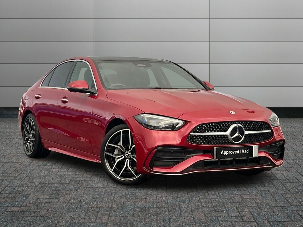 Mercedes-Benz C Class C 220 D Amg Line Premium Plus Saloon Red
