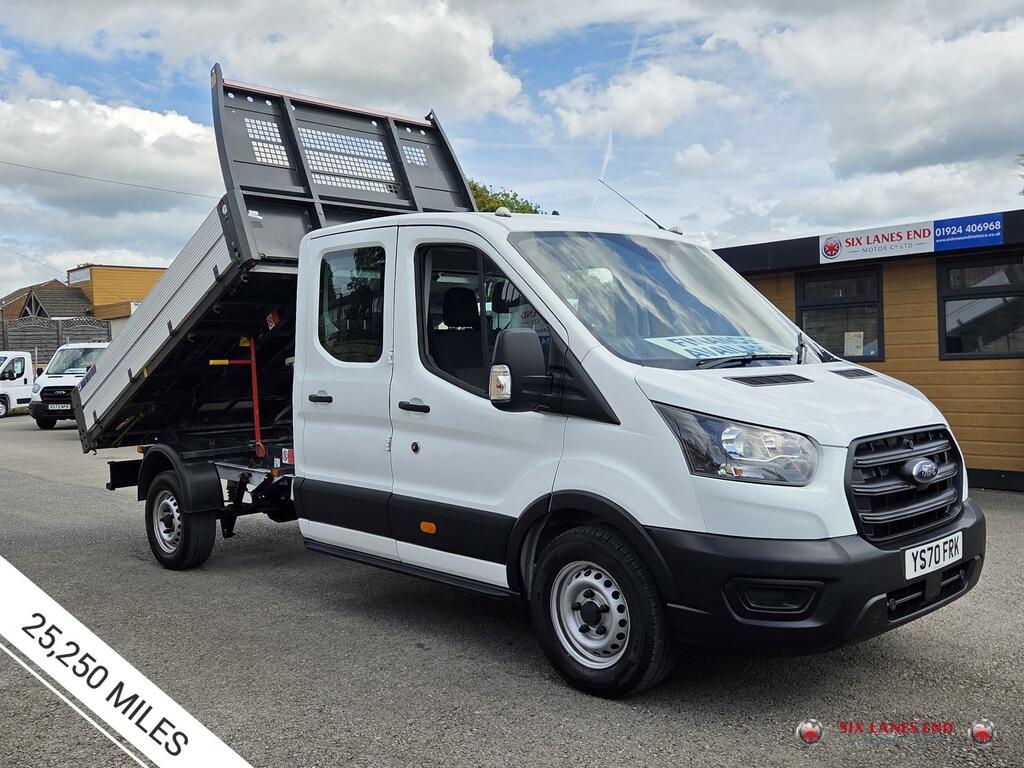 Ford Transit Custom 2.0 350 Ecoblue Leader Tipper Double Cab Diese White