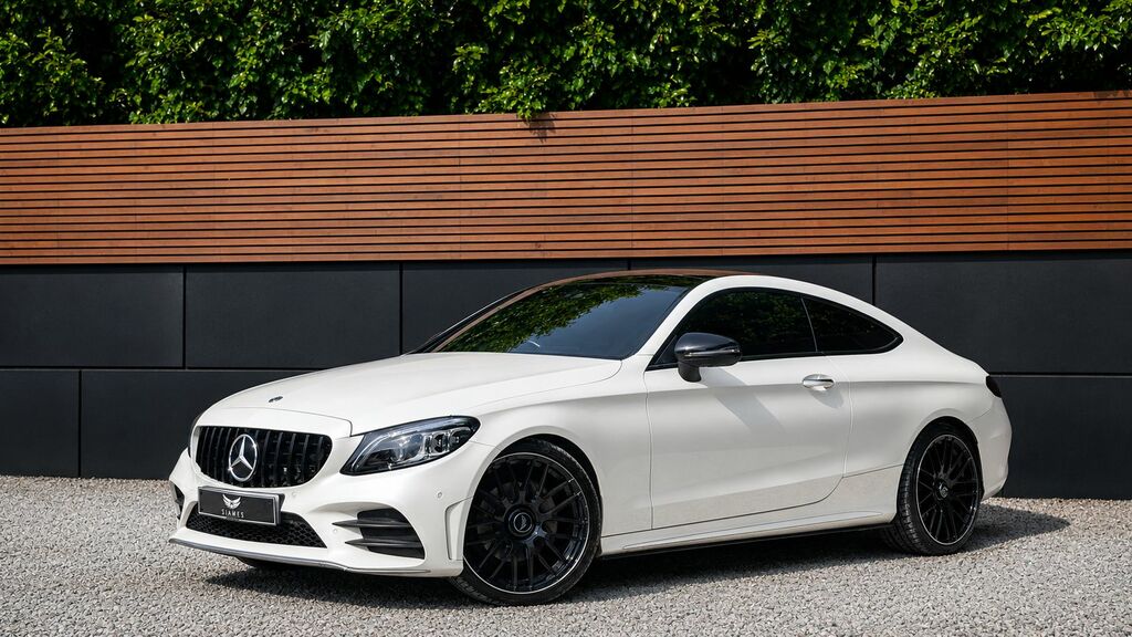 Mercedes-Benz C Class 2019 1.5 C200 Mhev Amg Line Premium Plus Coupe 2 EJ19UBG White #2