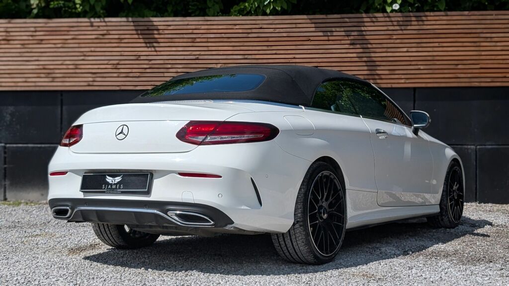 Mercedes-Benz C Class 2019 2.0 C300 Amg Line Premium Cabriolet Pet YO19KVX White #6
