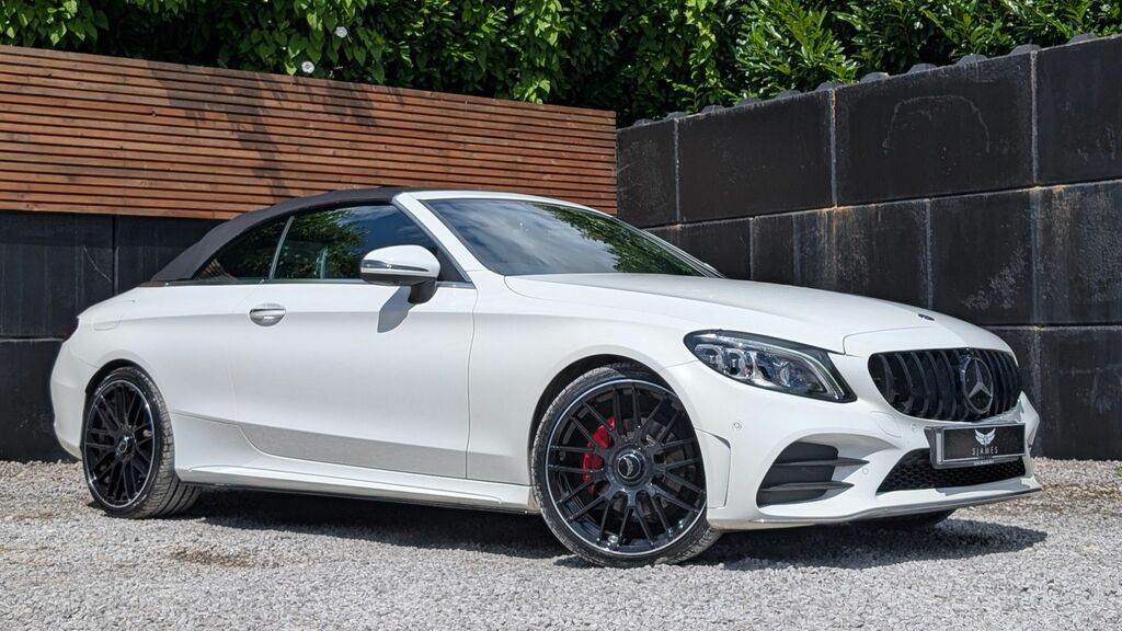 Mercedes-Benz C Class 2019 2.0 C300 Amg Line Premium Cabriolet Pet YO19KVX White #4
