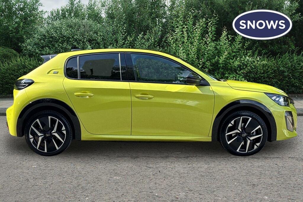 Peugeot e-208 51Kwh Gt 7.4Kw Charger RJ74ZTY Yellow #4