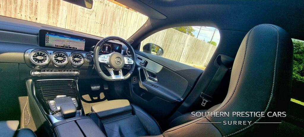 Mercedes-Benz CLA Class 2.0 Cla35 Amg Premium Plus Coupe 7G-dct 4Matic E  White #2