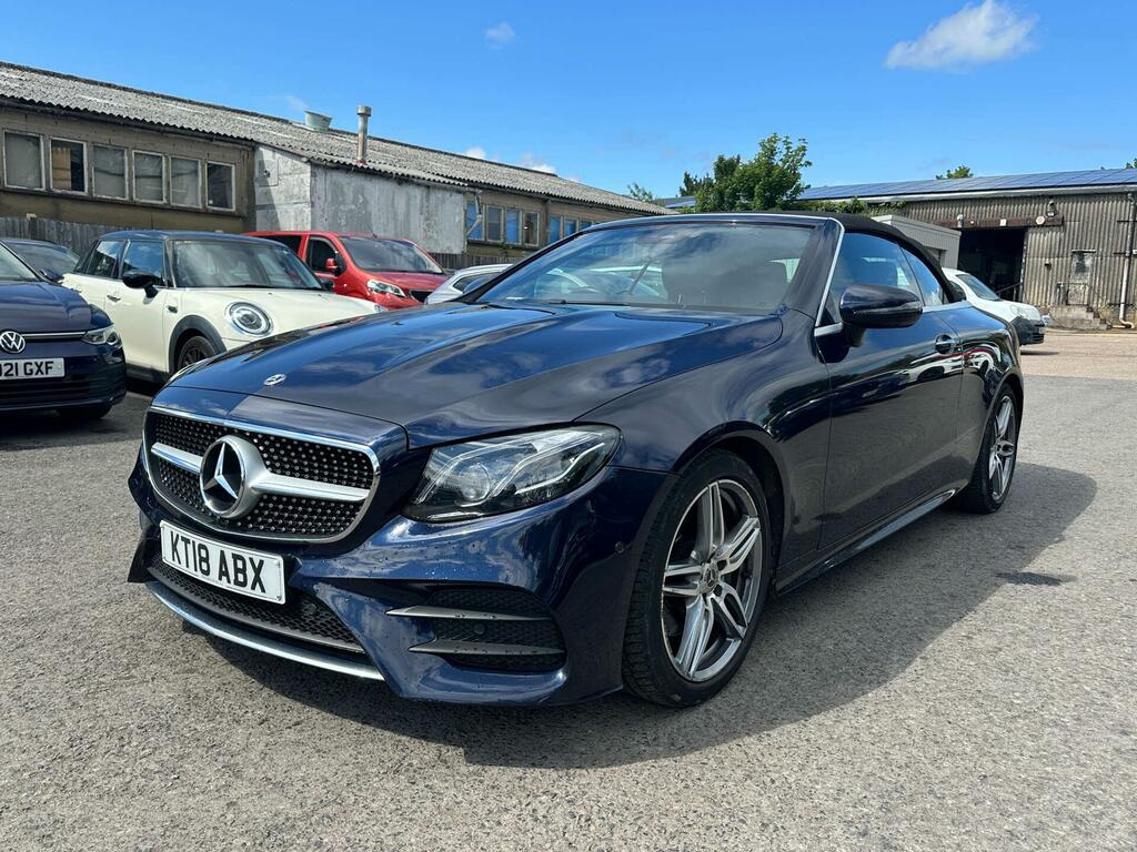 Mercedes-Benz E Class 2.0 E220d Amg Line Premium Plus Cabriolet G-tron KT18ABX Blue #2