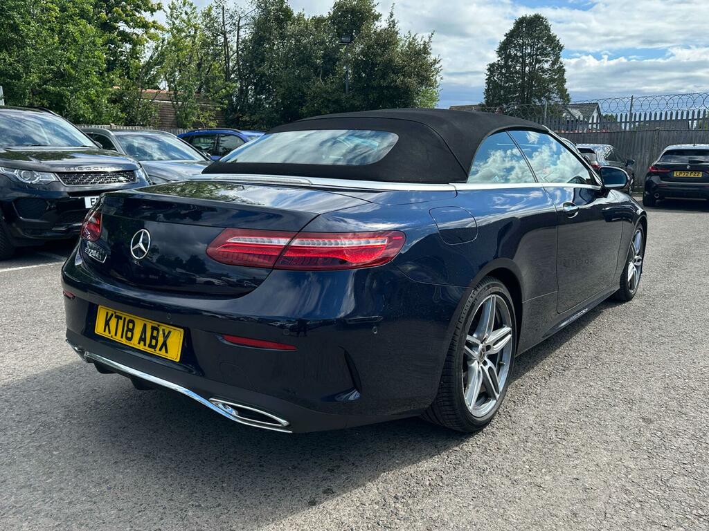 Mercedes-Benz E Class 2.0 E220d Amg Line Premium Plus Cabriolet G-tron KT18ABX Blue #4