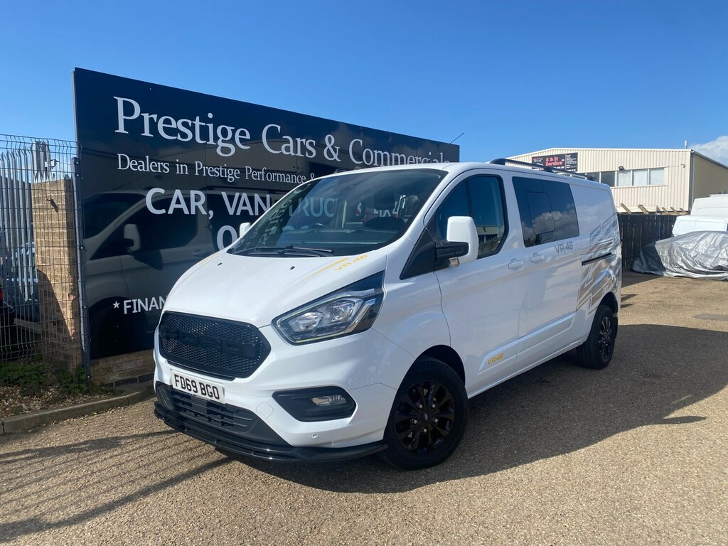 Ford Transit Custom 320 2.0 130Ps Limited L2 Crew Double Cab Van 6 Sea FD69BGO White #6