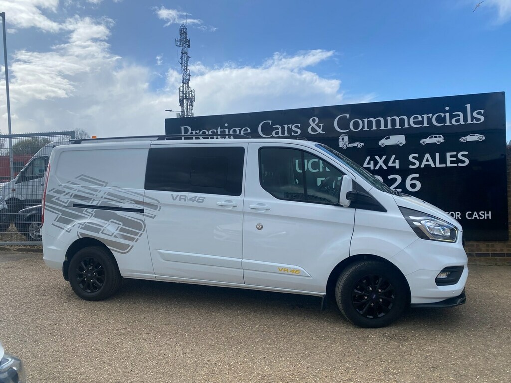 Ford Transit Custom 320 2.0 130Ps Limited L2 Crew Double Cab Van 6 Sea FD69BGO White #3