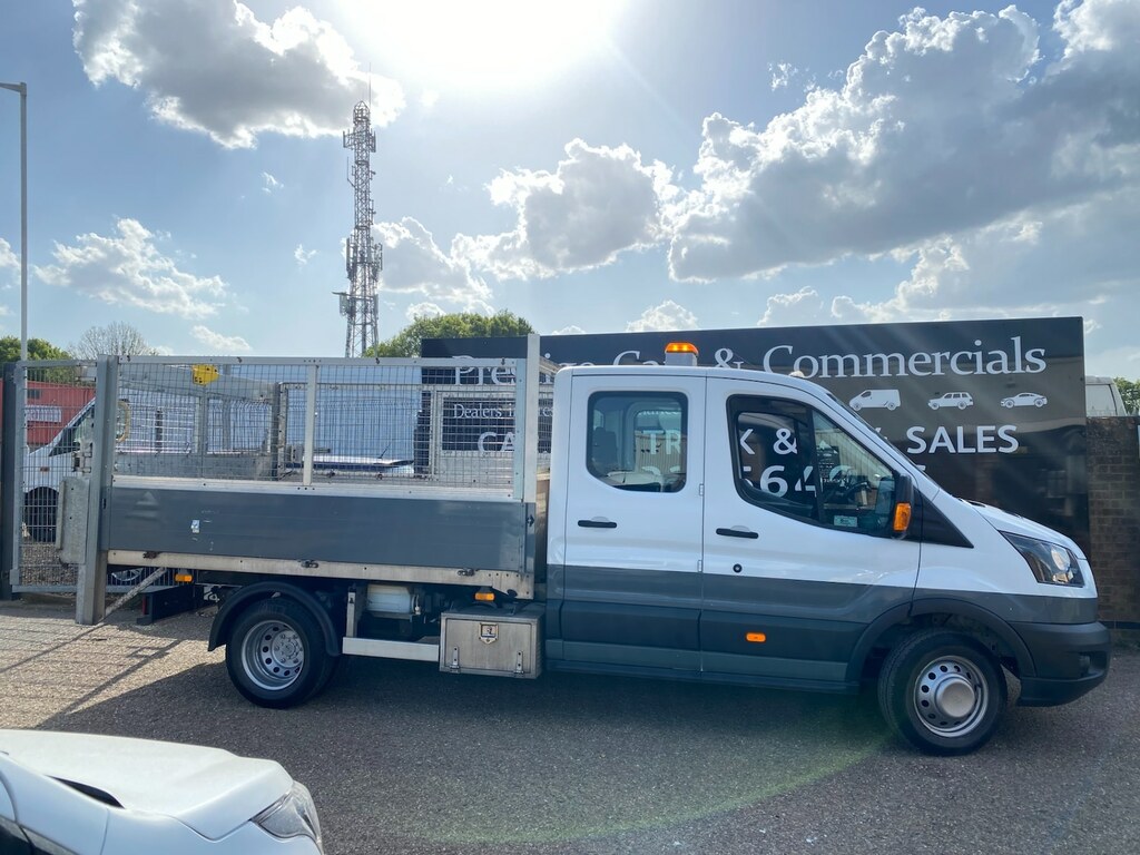 Ford Transit Custom 470 2.0 Tdci 170Ps Lwb L3 Caged Tipper Tail Lift 7 YN66NWP White #3