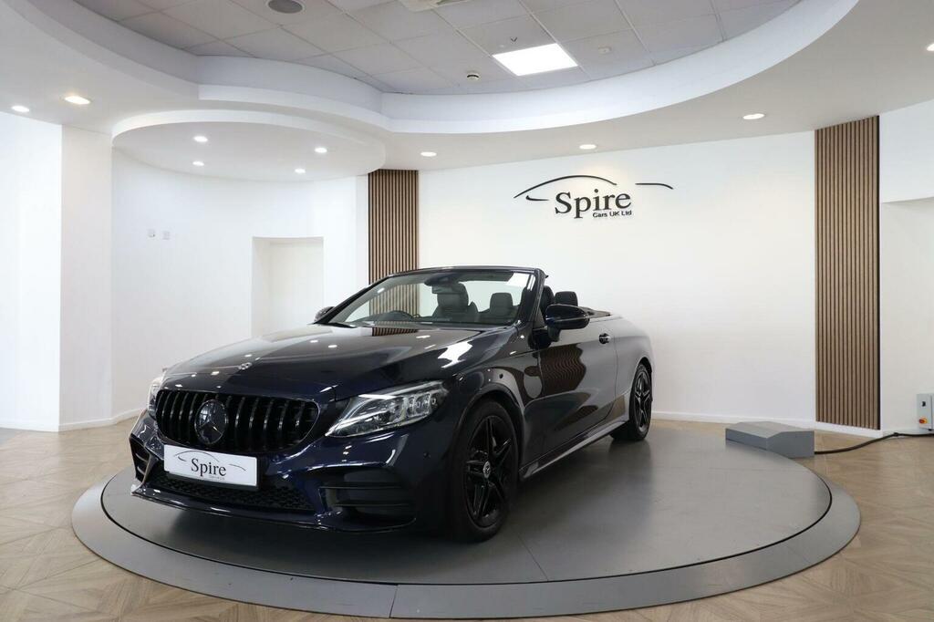 Mercedes-Benz C Class Convertible 2.0 C300d Amg Line Premium Cabriolet KV68KFF Blue #2