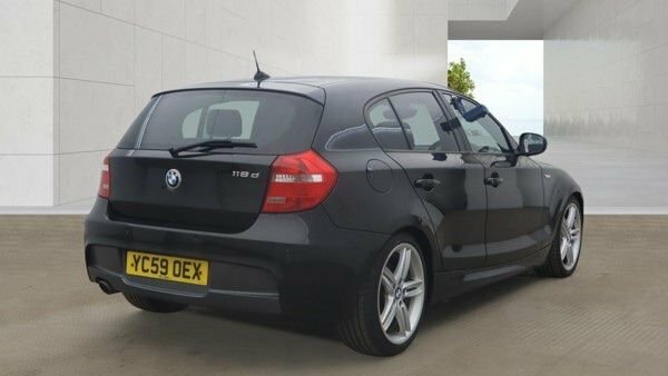 BMW 1 Series 118D M Sport Hatchback Black #4