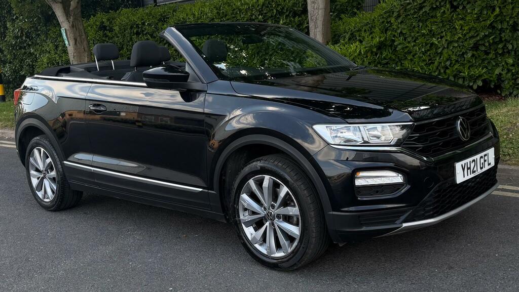 Volkswagen T-Roc 1.5 Tsi Evo Design Cabriolet Euro 6 Ss YH21GFL Black #3