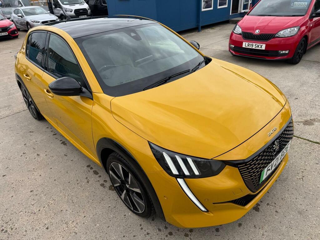Peugeot e-208 Hatchback 50Kwh Gt Premium 202121 FV21BDE Yellow #5