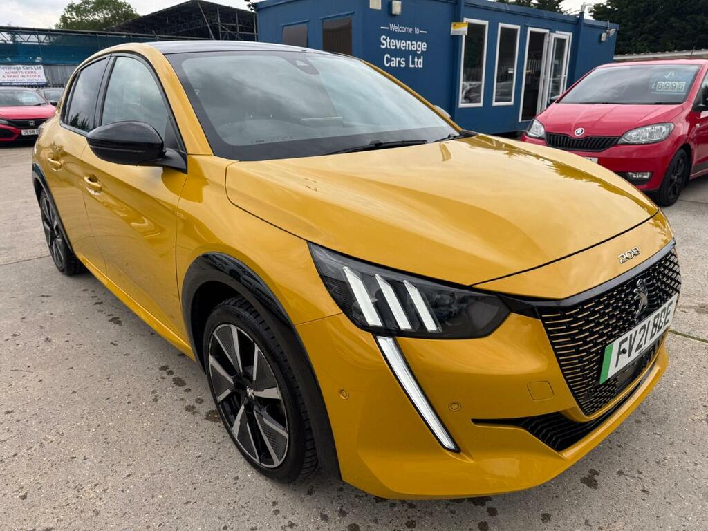 Peugeot e-208 Hatchback 50Kwh Gt Premium 202121 FV21BDE Yellow #4