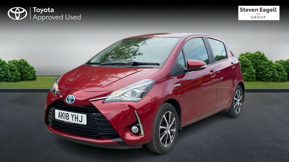 Toyota Yaris 1.5 Vvt-h Icon Tech Hatchback Hybrid E- AK18YHJ Red #3