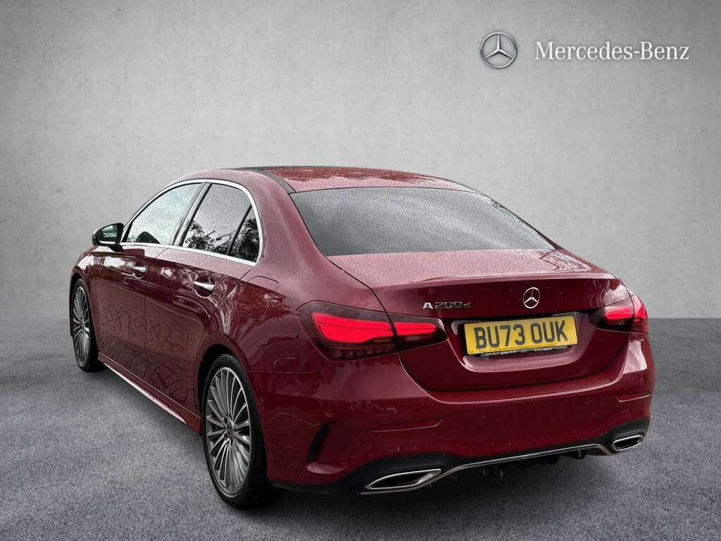 Mercedes-Benz A Class A200d Amg Line Premium Plus 2023 BU73OUK Red #2