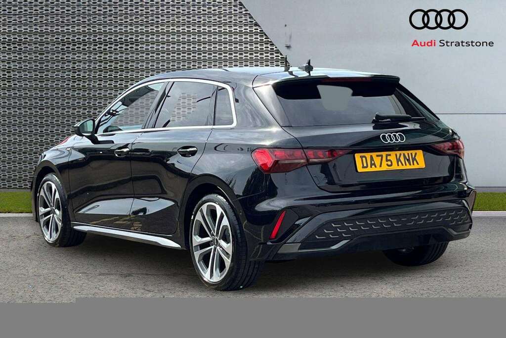 Audi A3 1.5 Tfsi 150 S Line S Tronic 2025 DA75KNK Black #3