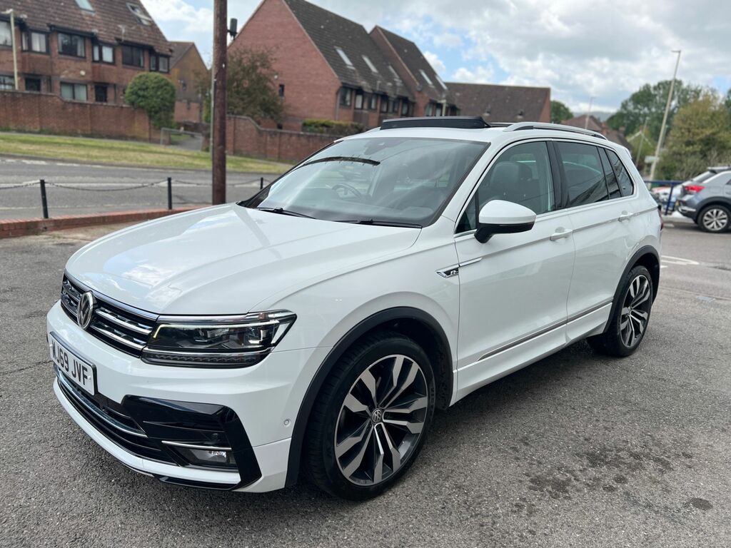 Volkswagen Tiguan 2019 2.0 Tdi R-line Tech Suv Dsg 4Motio WJ69JVF White #3