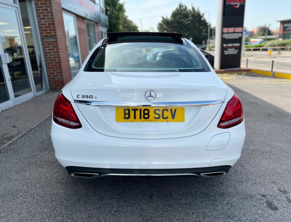 Mercedes-Benz C Class 2018 2.0 C350e 6.4Kwh Sport Premium Saloon P White #3