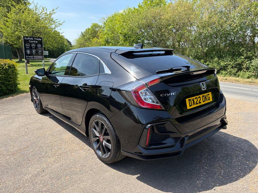 Honda Civic Hatchback 1.0 Vtec Turbo Sr Cvt Euro 6 Ss Black #5