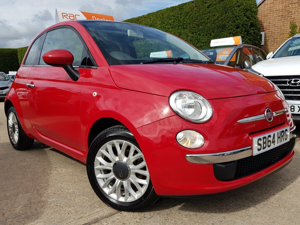 Fiat 500 1.2 Lounge Hatchback Only 33,000 Miles Pan-roof Red