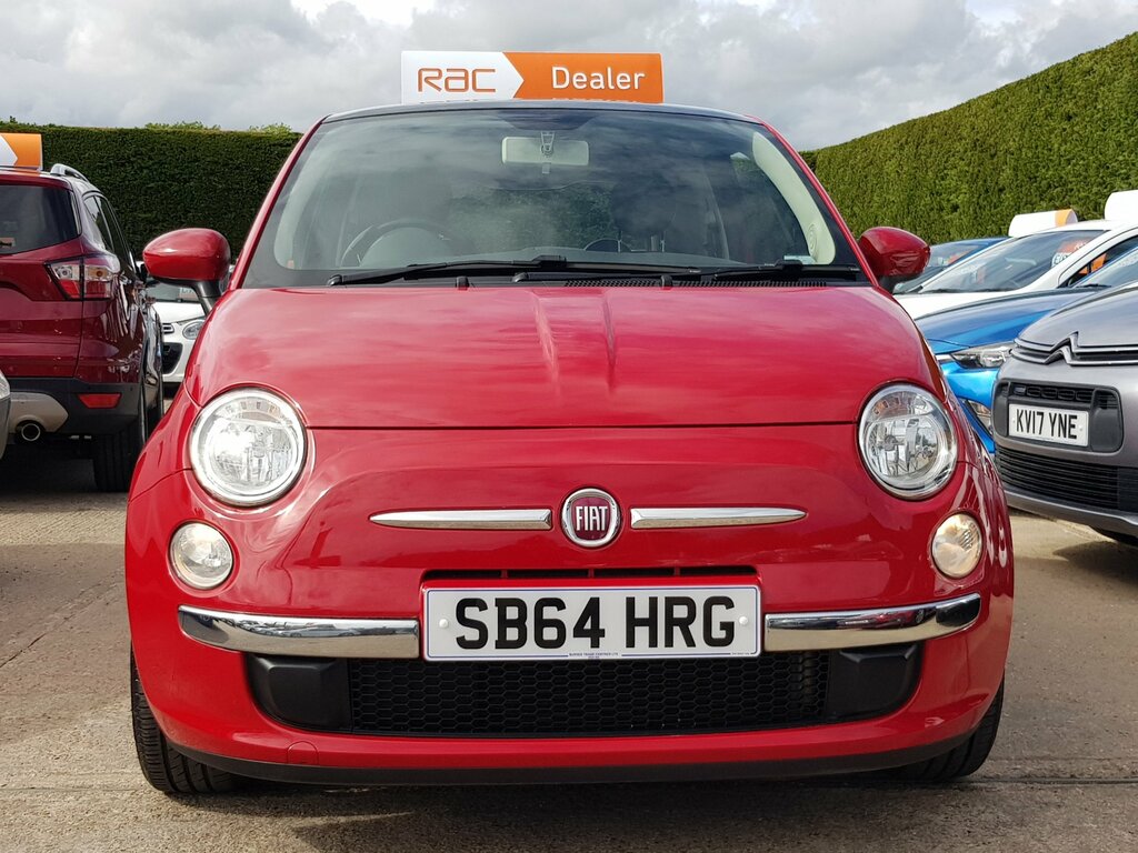Fiat 500 1.2 Lounge Hatchback Only 33,000 Miles Pan-roof SB64HRG Red #6