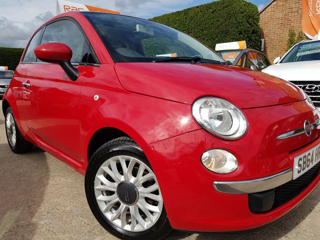Fiat 500 1.2 Lounge Hatchback Only 33,000 Miles Pan-roof SB64HRG Red #4
