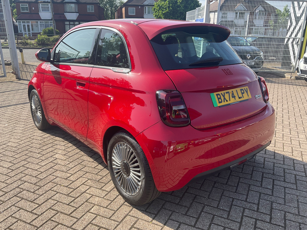 Fiat 500E 24Kwh Red Hatchback  #4