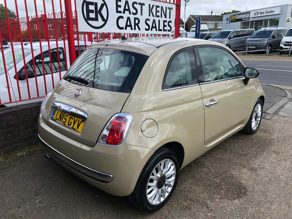 Fiat 500 1.2 Lounge Hatchback Dualogic Euro 6 S LN15GYV Beige #6