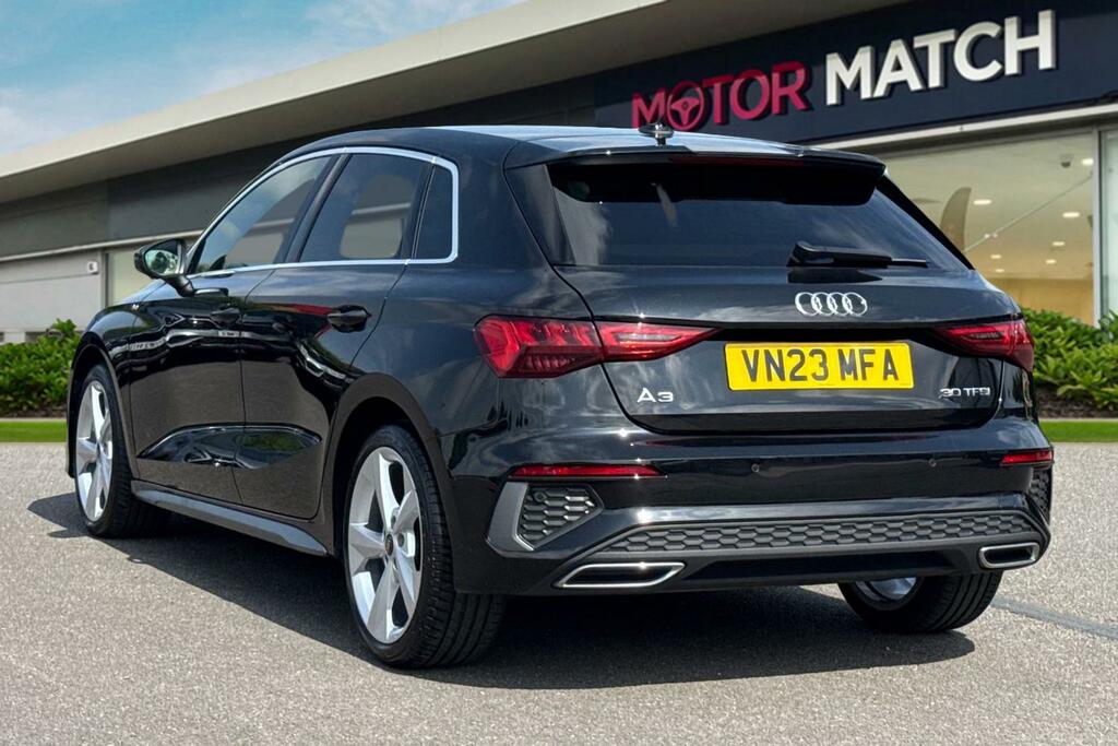 Audi A3 1.0 Tfsi 30 S Line Sportback Euro 6 Ss VN23MFA Black #2