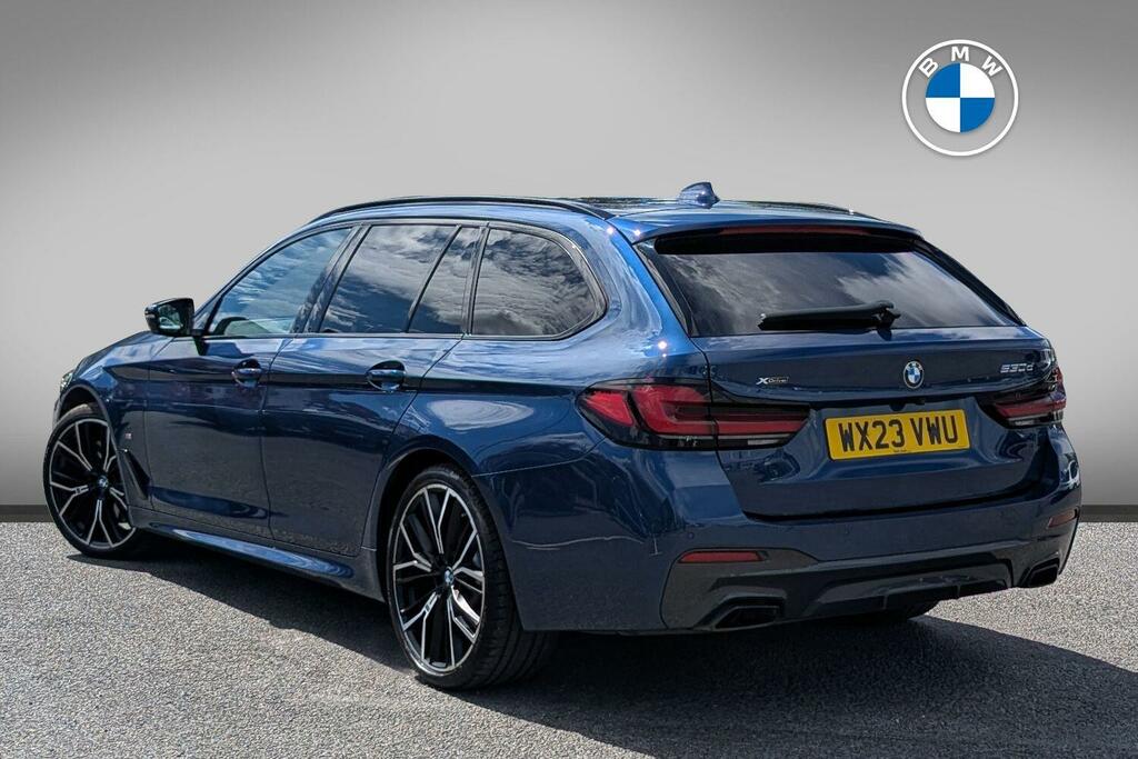 BMW 5 Series 530D Xdrive M Sport Touring WX23VWU Blue #2