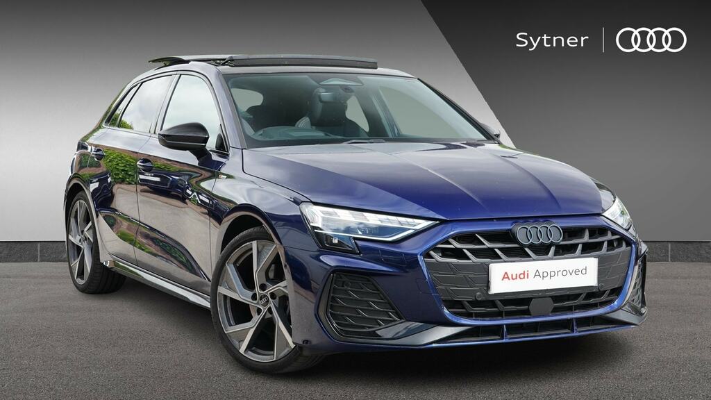 Audi A3 1.5 Tfsi 150 Black Ed S Tronic Tech Pack YG75VGF Blue