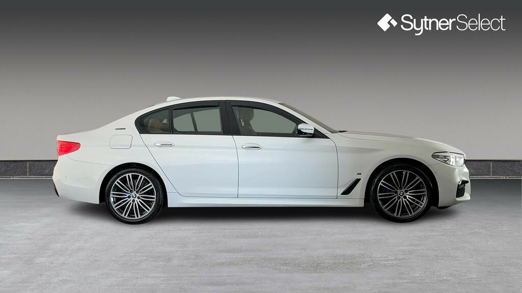 BMW 5 Series 530E M Sport White #3