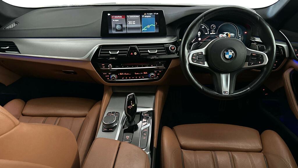 BMW 5 Series 530E M Sport White #6