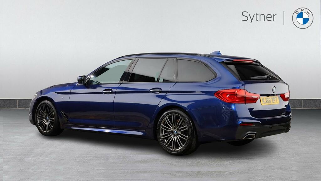 BMW 5 Series 520D Xdrive M Sport NJ68XPT Blue #2