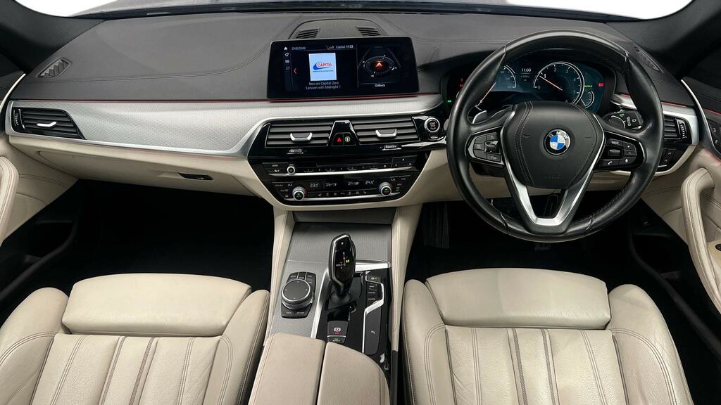 BMW 5 Series 520D Xdrive M Sport NJ68XPT Blue #4