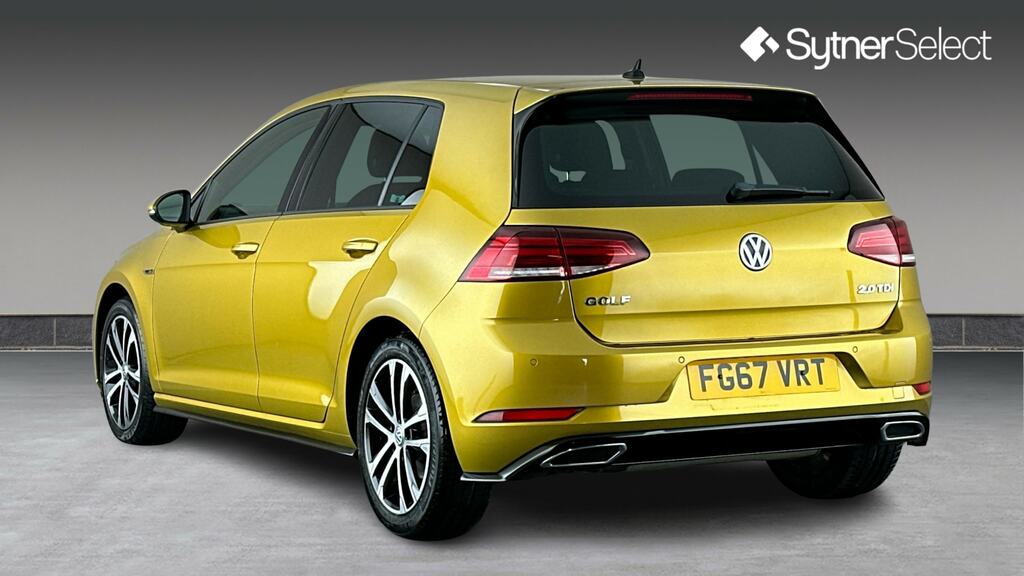 Volkswagen Golf 2.0 Tdi R-line Dsg FG67VRT Yellow #2
