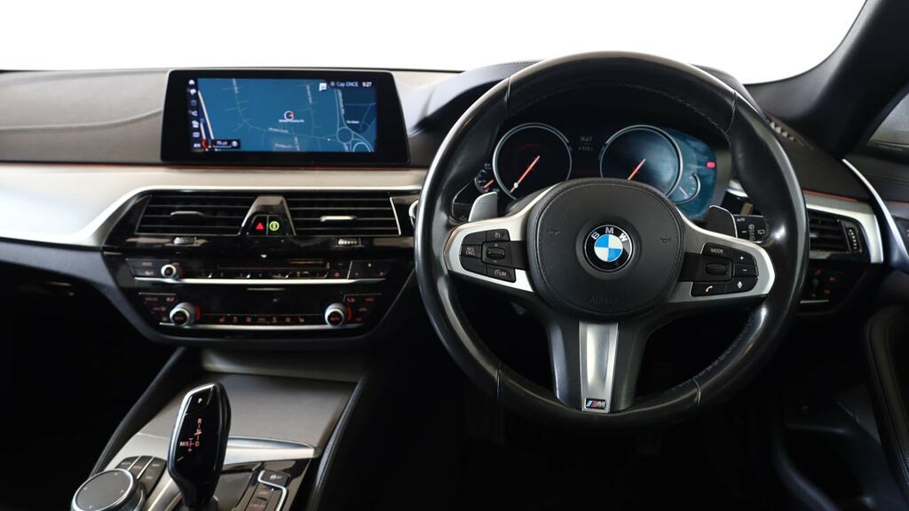 BMW 5 Series 520D M Sport YJ67XYM Black #5