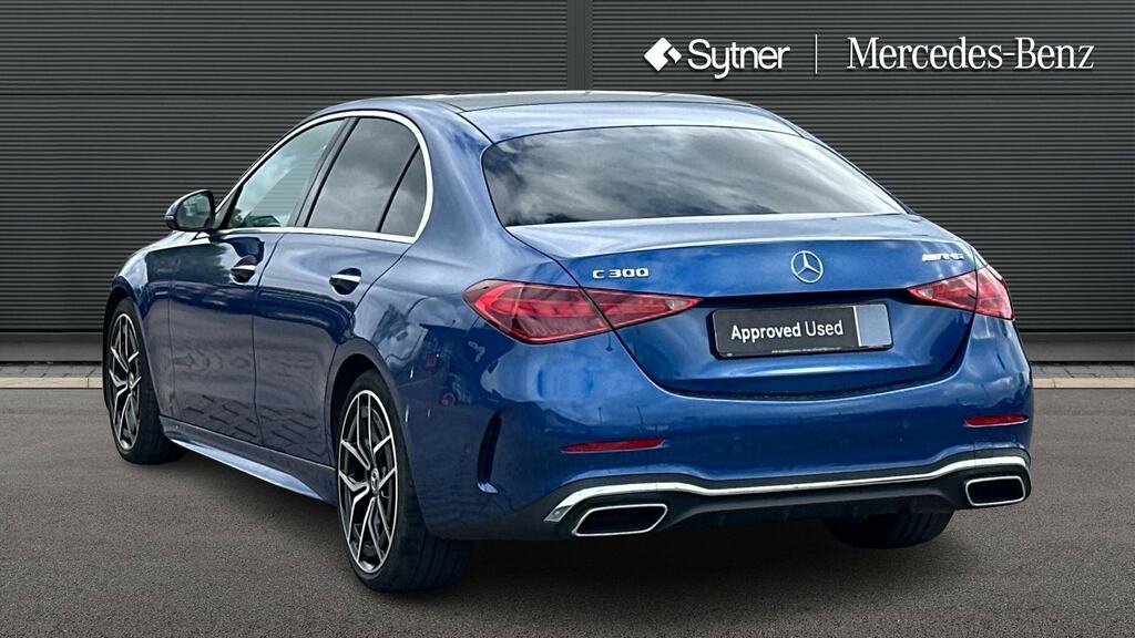Mercedes-Benz C Class C300 Amg Line Premium Plus 9G-tronic Blue #2