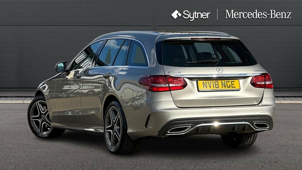 Mercedes-Benz C Class C200 4Matic Amg Line 9G-tronic Silver #2