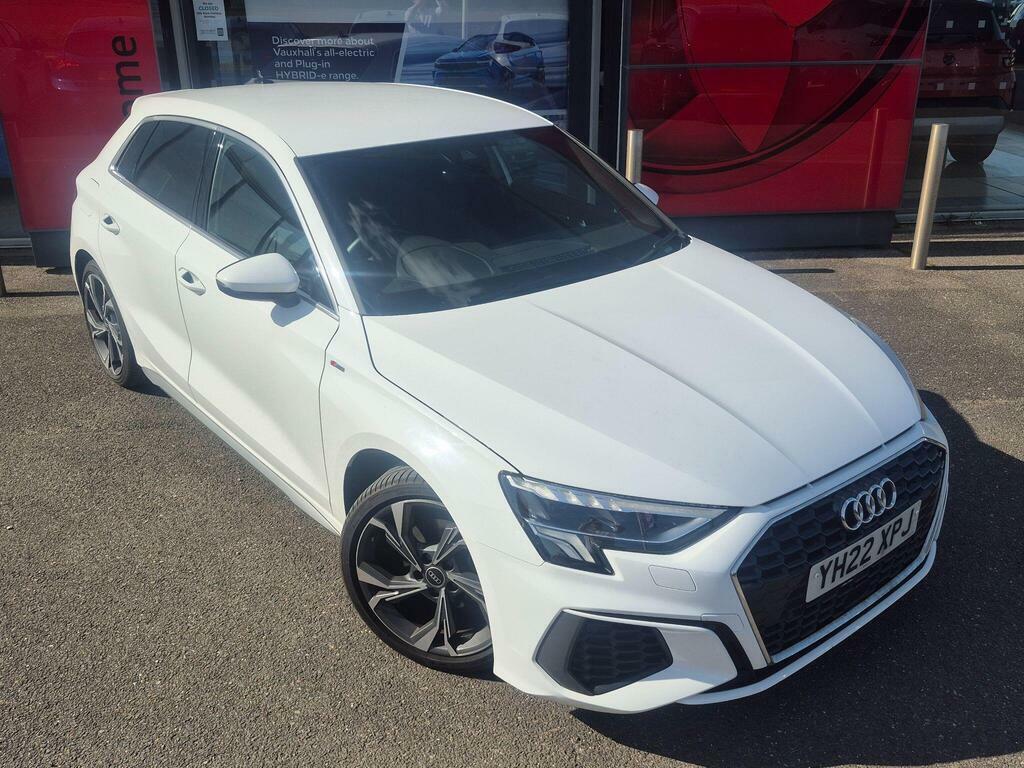 Audi A3 1.5 Tfsi 35 S Line Sportback S Tronic Euro 6 Ss YH22XPJ White #6