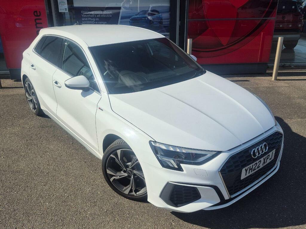 Audi A3 1.5 Tfsi 35 S Line Sportback S Tronic Euro 6 S S YH22XPJ White #6