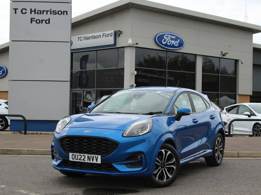 Ford Puma 1.0 Ecoboost Hybrid Mhev St-line OU22NVV Blue #2
