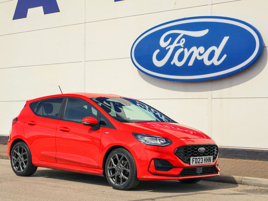 Ford Fiesta 1.0 Ecoboost St-line FD23HHN Red