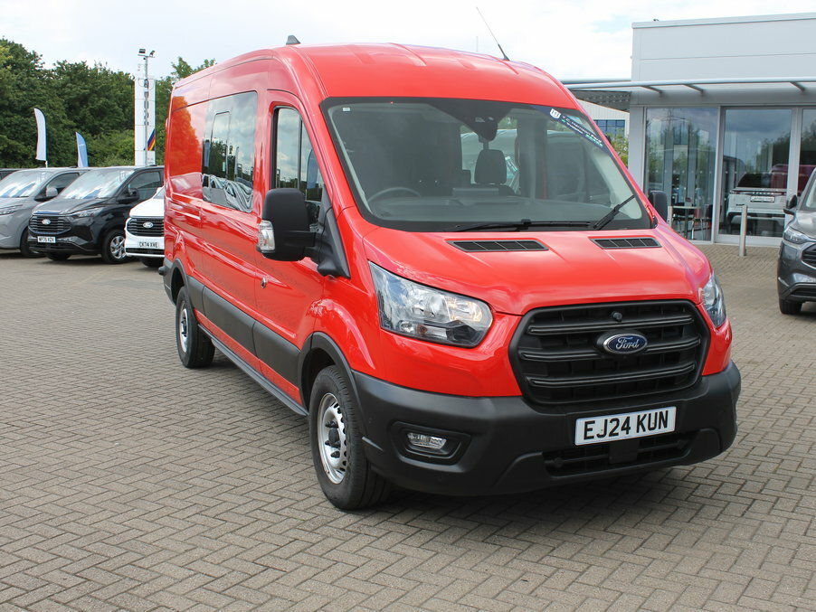 Ford Transit Custom 2.0 Ecoblue 130Ps H2 Leader Double Cab Van EJ24KUN Red #4