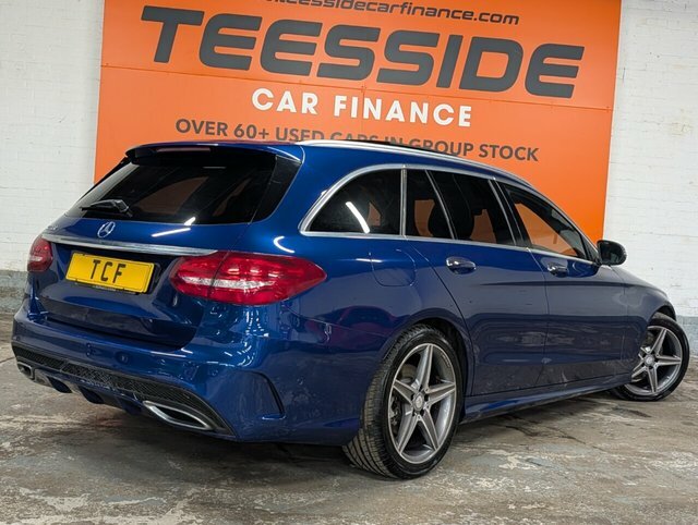 Mercedes-Benz C Class C220d Amg Line Premium YY16WLW Blue #2