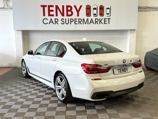 BMW 7 Series 740D Xdrive M Sport ET67YKR White #6