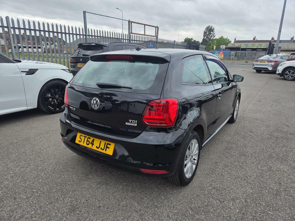 Volkswagen Polo 1.4 Tdi Bluemotion Tech Se Euro 6 Ss ST64JJF Black #3