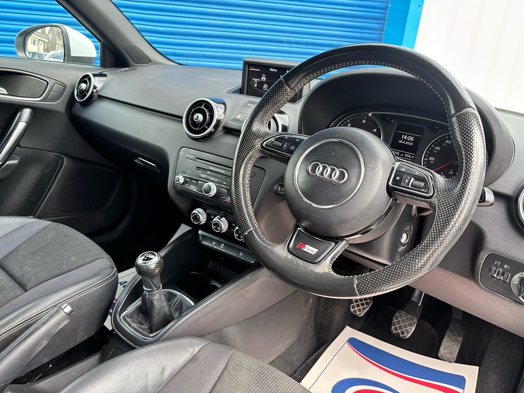 Audi A1 1.6 Tdi S Line Hatchback Euro 5 KY64HFE White #3
