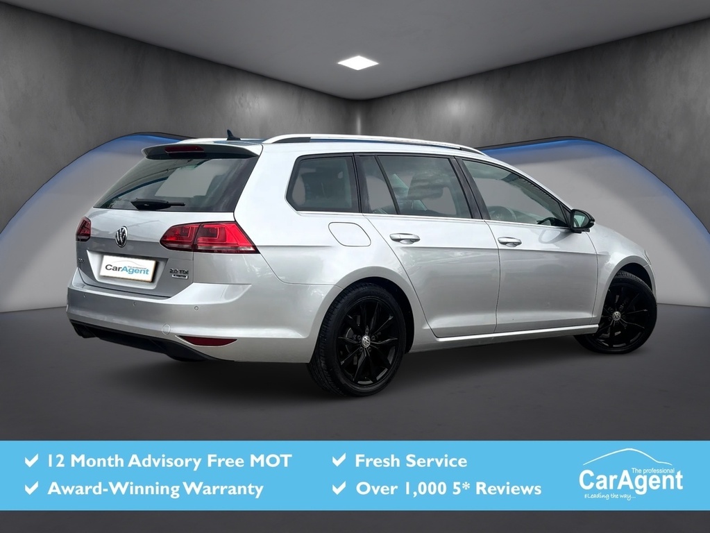 Volkswagen Golf 2.0 Tdi Bluemotion Tech Gt Estate Dsg E CV64GZS Silver #2